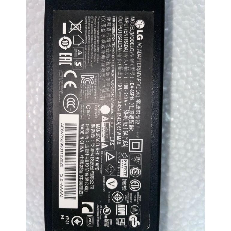 New adaptor TV LG 19V 3,42A - Adaptor LG 19V 3,42A Original
