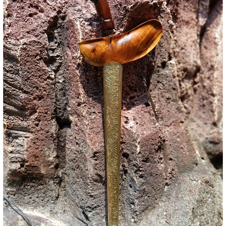 Keris Pusaka Lurus Dapur Naga Primitif Pamor Tangkis