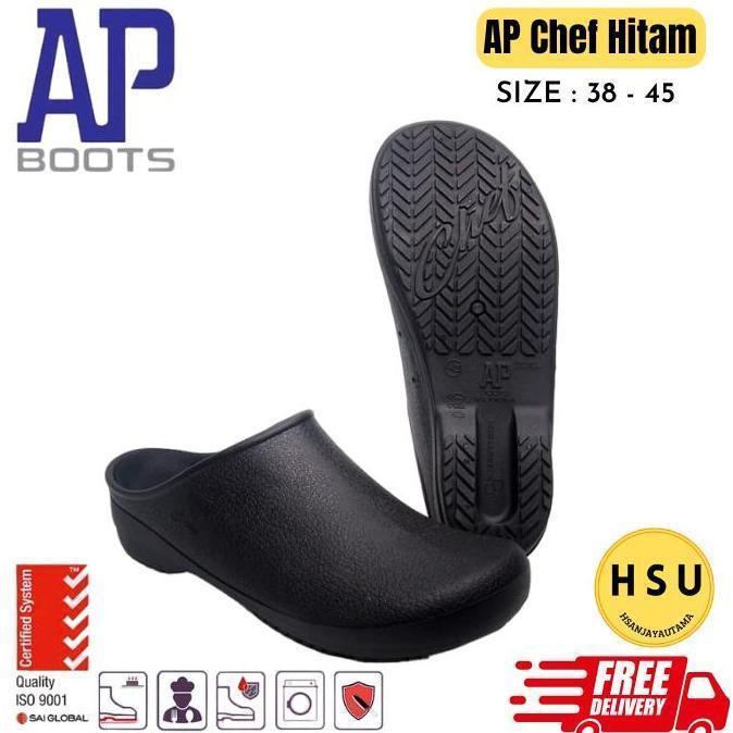 sepatu chef sepatu dapur / sepatu AP chef murah meriah HITAM