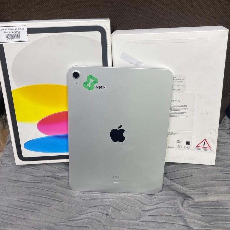 IPAD 10 64GB Wi-fi SILVER EX IBOX BEKAS