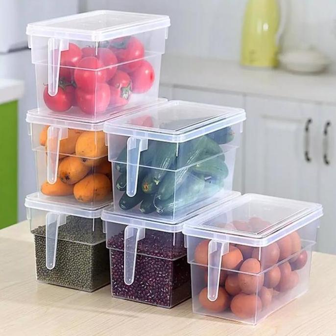 Kotak Makanan Kulkas Transparan besar Box Makanan Kulkas Plastik