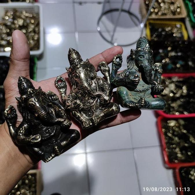 ] patung ganesha brass kuningan