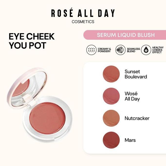 Viso- [Ned] Ros All Day Eye Cheek You Pot - Blush Creamy & Powdered Dengan Tekstur Semi-Matte & Pmen