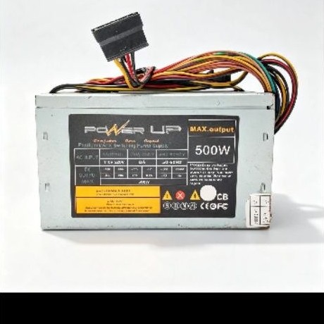 PSU Power Up 500W — Power Supply ATX Komputer PC Second Normal