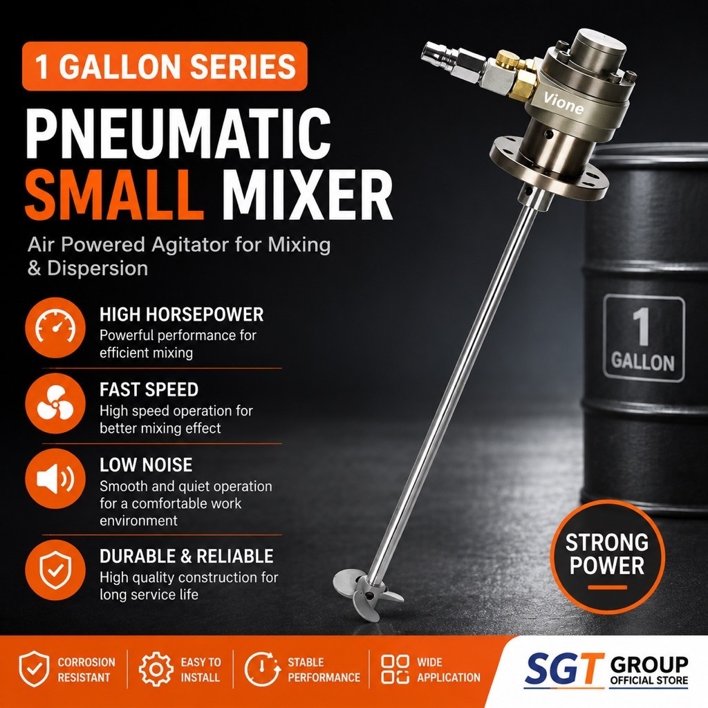 Mixer Agitator 1 Gallon Air Powered Agitator Pneumatic Tool Mixer Machine Dispersion