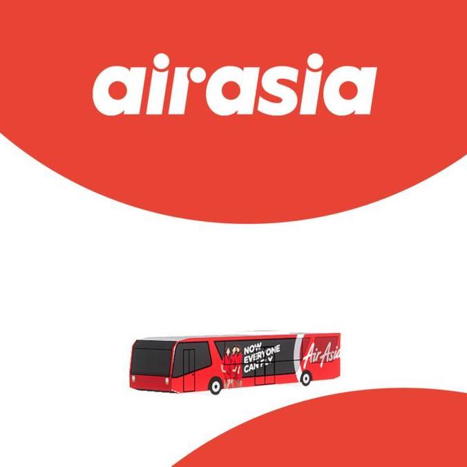 GSE miniatur Airport Bus Airasia Pesawat skala 1:400/1:200