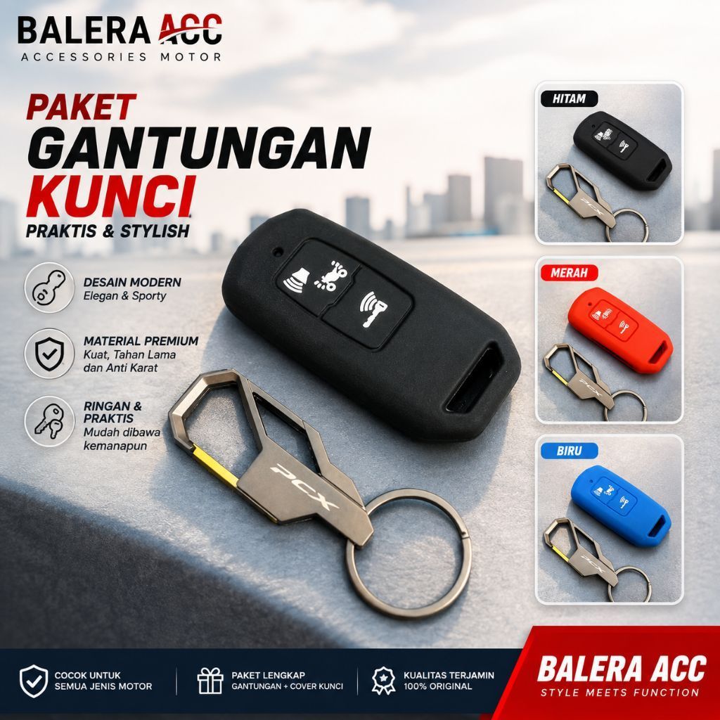 Paket gantungan kunci Pcx160 Dan cover remote silikon Remote Pcx160