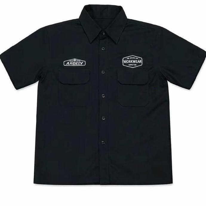 kemeja workshit engineer black