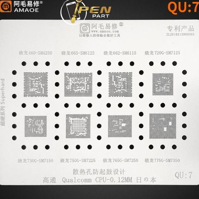 Compo- Plat Amaoe Cetakan Sm7250 Sm7225 Qu7 Bga Ic