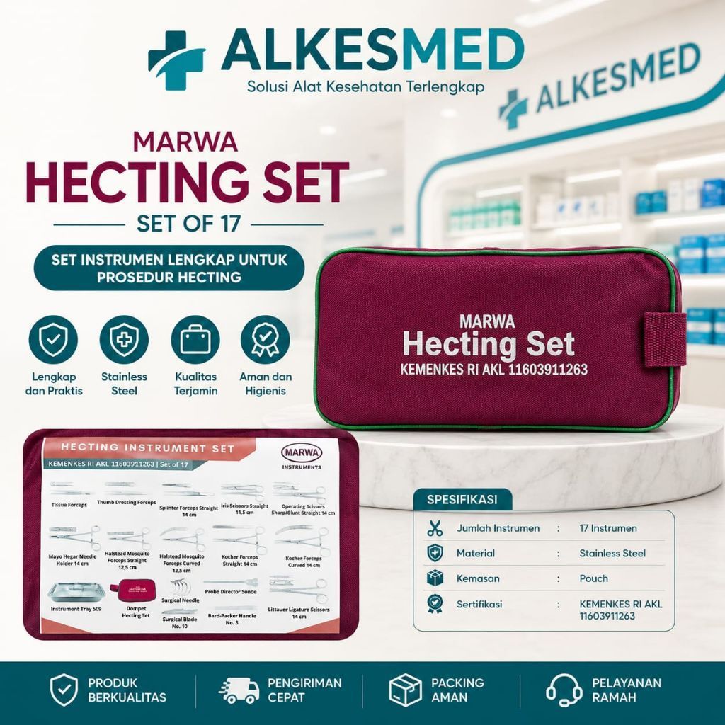 Hecting Set MARWA / Heacting Instrument Set Komplit MARWA Hecting Set