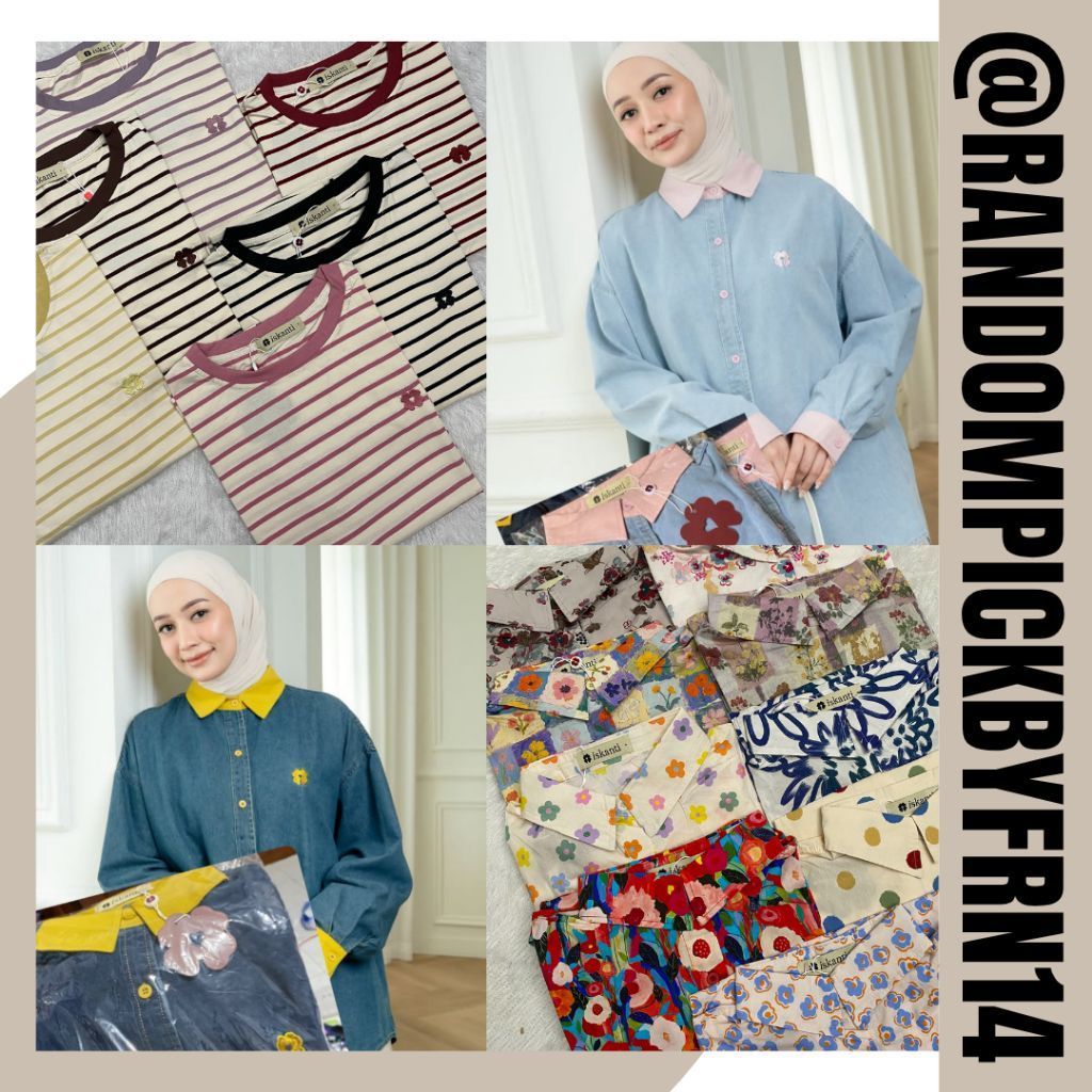 LINEA STRIPE ISKANTI || FLOWER SHIRT ISKANTI || (SIAP KIRIM) DENIM SIGNATURE SHIRT ISKANTI