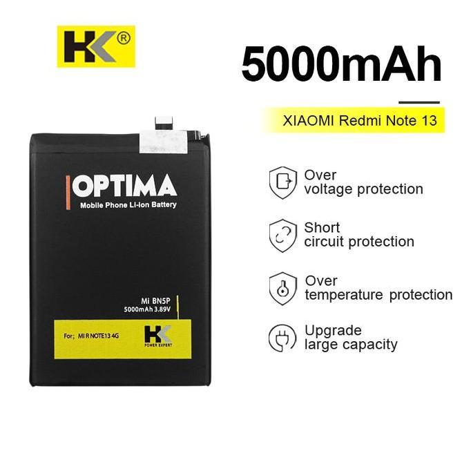 [Bestprice] HK Optima Baterai For Xiaomi Redmi Note 13 BN5P 5000 mAh 3.89V Double IC