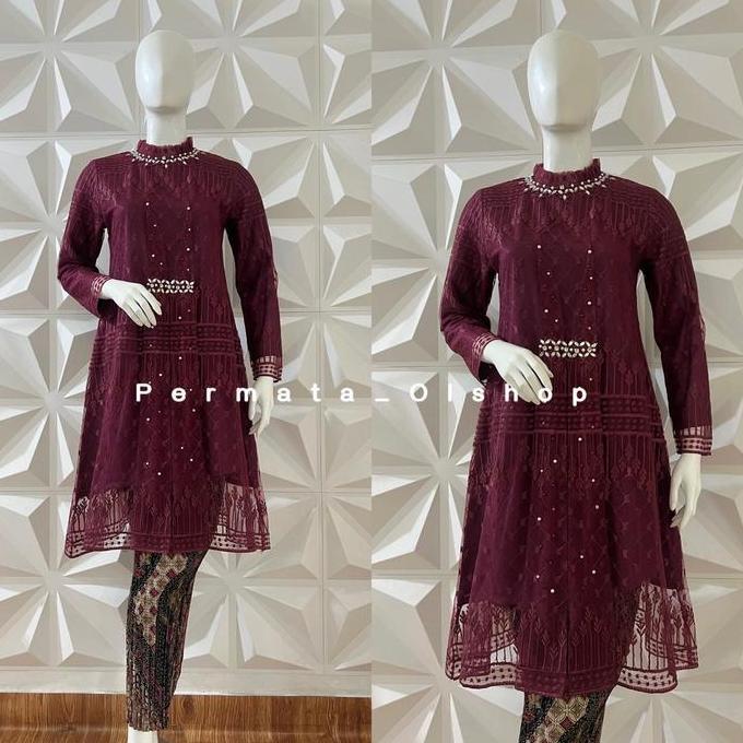 Permata Olshop / Kebaya Tunik Audy / Kebaya Payet / Kebaya Kondangan / Kebaya Wisuda / Kebaya Modern