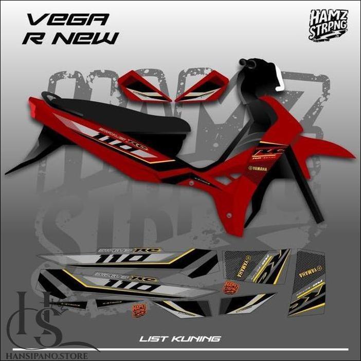 STRIPING TRANSPARAN VEGA R NEW RC 110 VIETNAM SIRIUS SILVER FREE ONGKIR