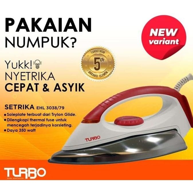 Setrika TURBO EHL3038 Dry Iron EHL 3038