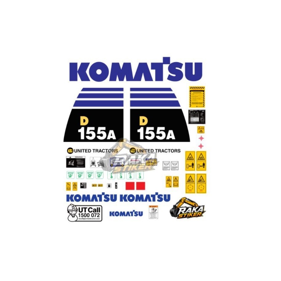 Stiker Dozer Komatsu D155A Decal Sticker