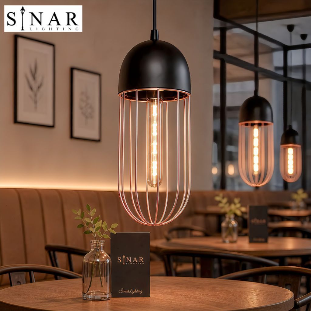Lampu gantung Minimalis tunggal Rosegold D1805 C