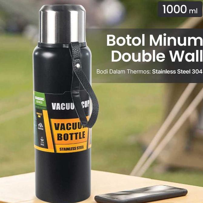 BudgetGadget Botol Minum Tumbler Termos Vacuum Stainless Steel 1000ml MG24 Double Wall Insulasi 24 J