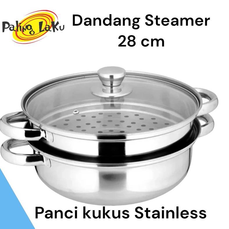 Dandang Steamer Panci Kukus Stainless 28-Steamer Pan