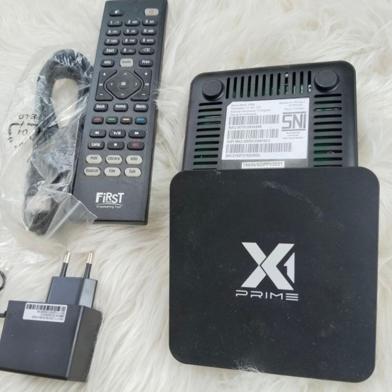 STB ANDROID X1 PRIME-I Lengkap Android 11