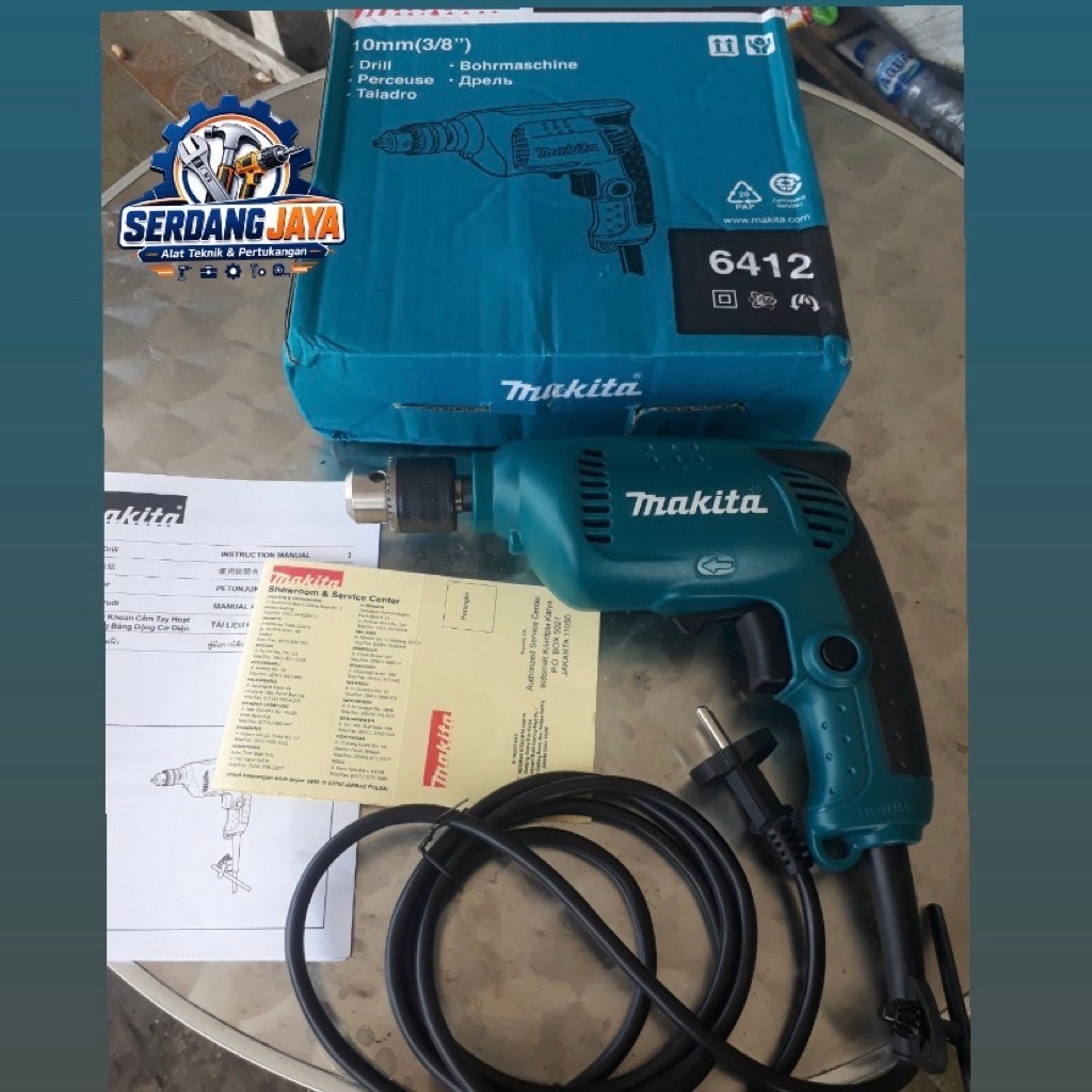 BOR 10 MM MAKITA 6412 / BOR TANGAN MAKITA 10MM (FREE KAOS MAKITA)