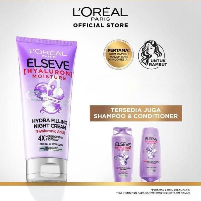 Haircare- L'Oreal Paris Elseve Hyaluronic (Shampoo, Conditioner, Nht Cream)