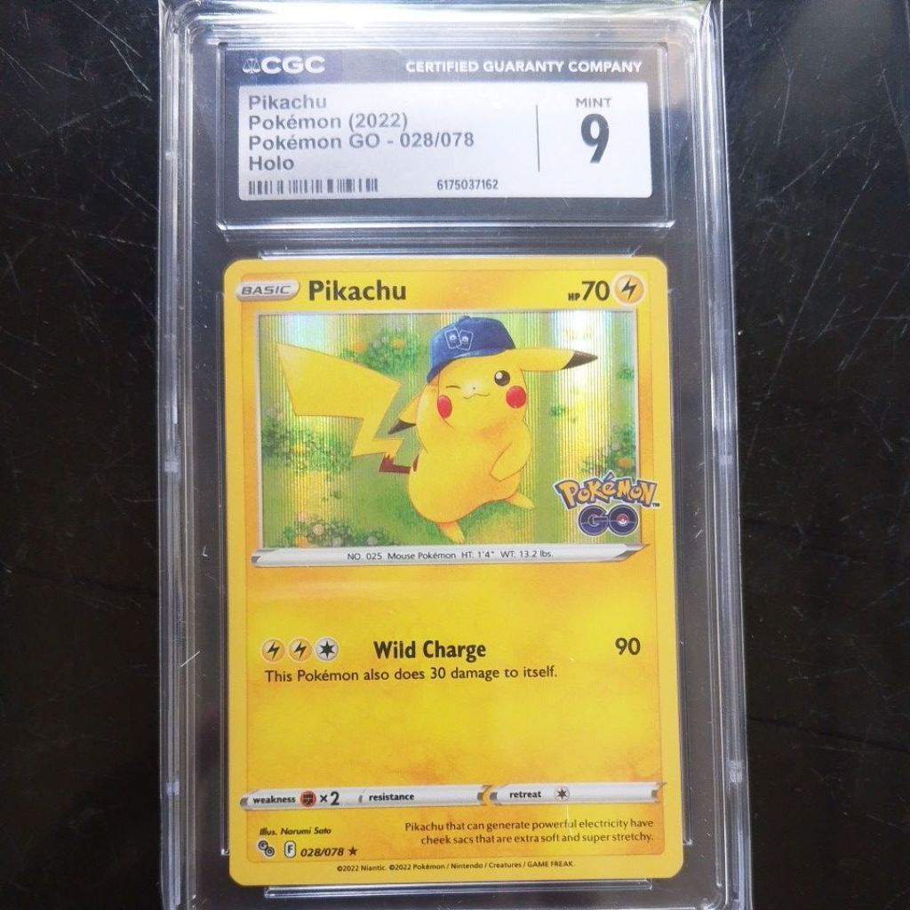 Pokemon Pikachu 028/078 pokemon go en CGC 9