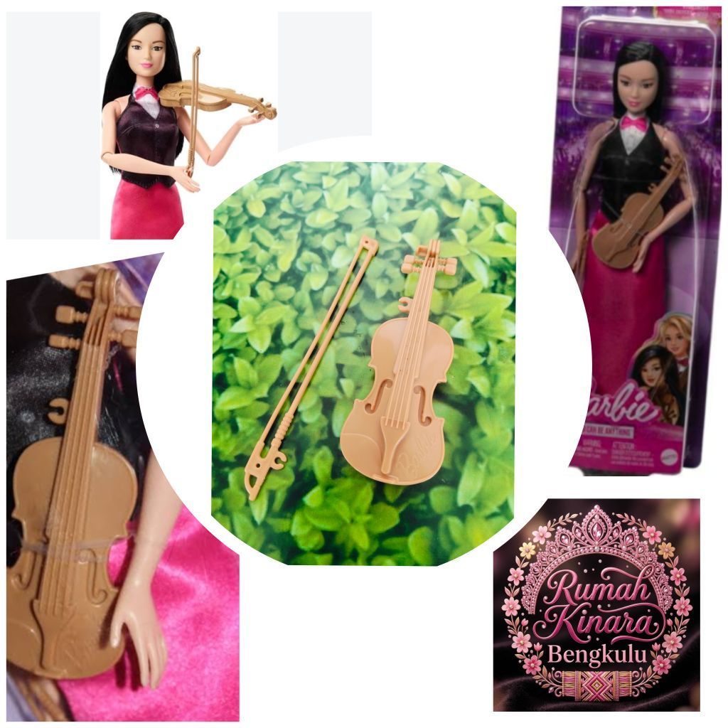 Miniatur Biola Coklat Barbie Doll Original Mattel