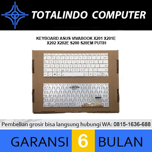 Keyboard Asus Vivobook x201 x201e x202 x202e White