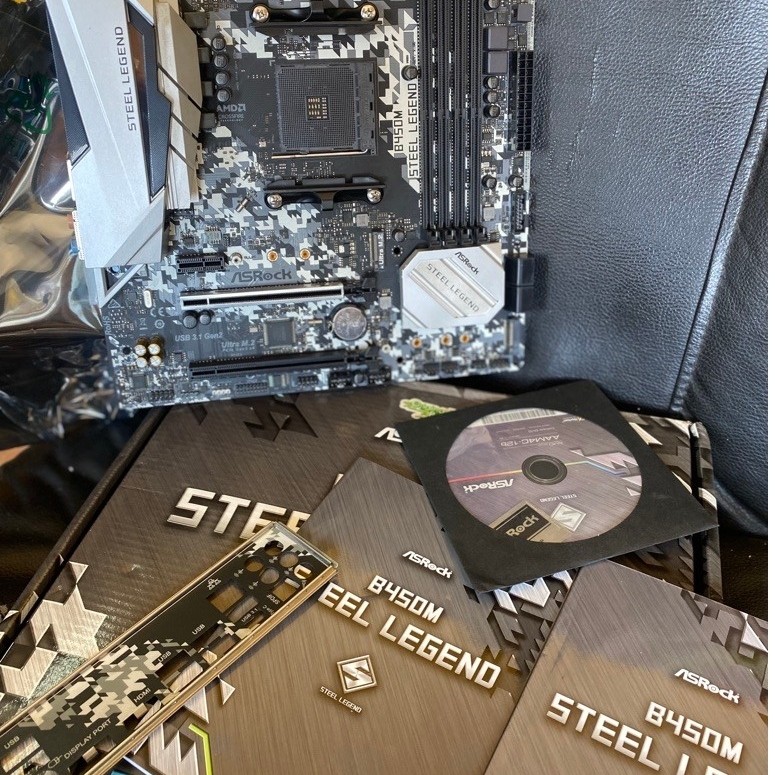 ASROCK Mobo AMD B450M Steel Legend 2nd Ryzen 5000 Support AM4