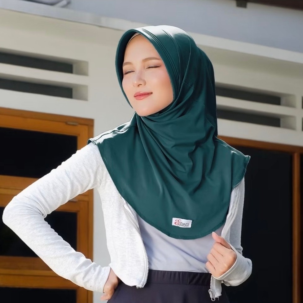 Jilbab Sport Oval AL FAEYZA Ori |Bergo Pinguin| Hijab Olahraga