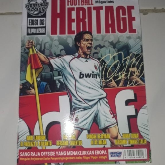 Majalah Heritage Football Magazines Edisi 02 Filippo Inzaghi Sang Raja Offside