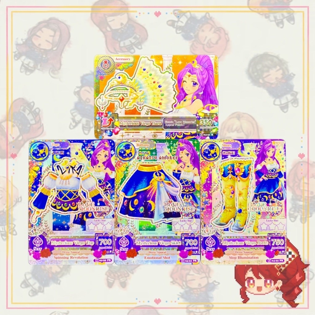 Aikatsu ID Ver Premium Love Moonrise Mysterious Virgo Card Set Mizuki Kanzaki