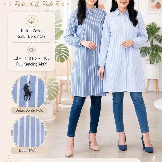 Somila Tunik • Tunik Katun Simple Basic Kekinian