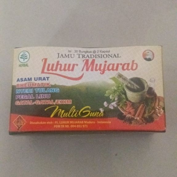 LUHUR MUJARAB JAMU TRADISIONAL ASAM URAT & PEGAL LINU ORIGINAL