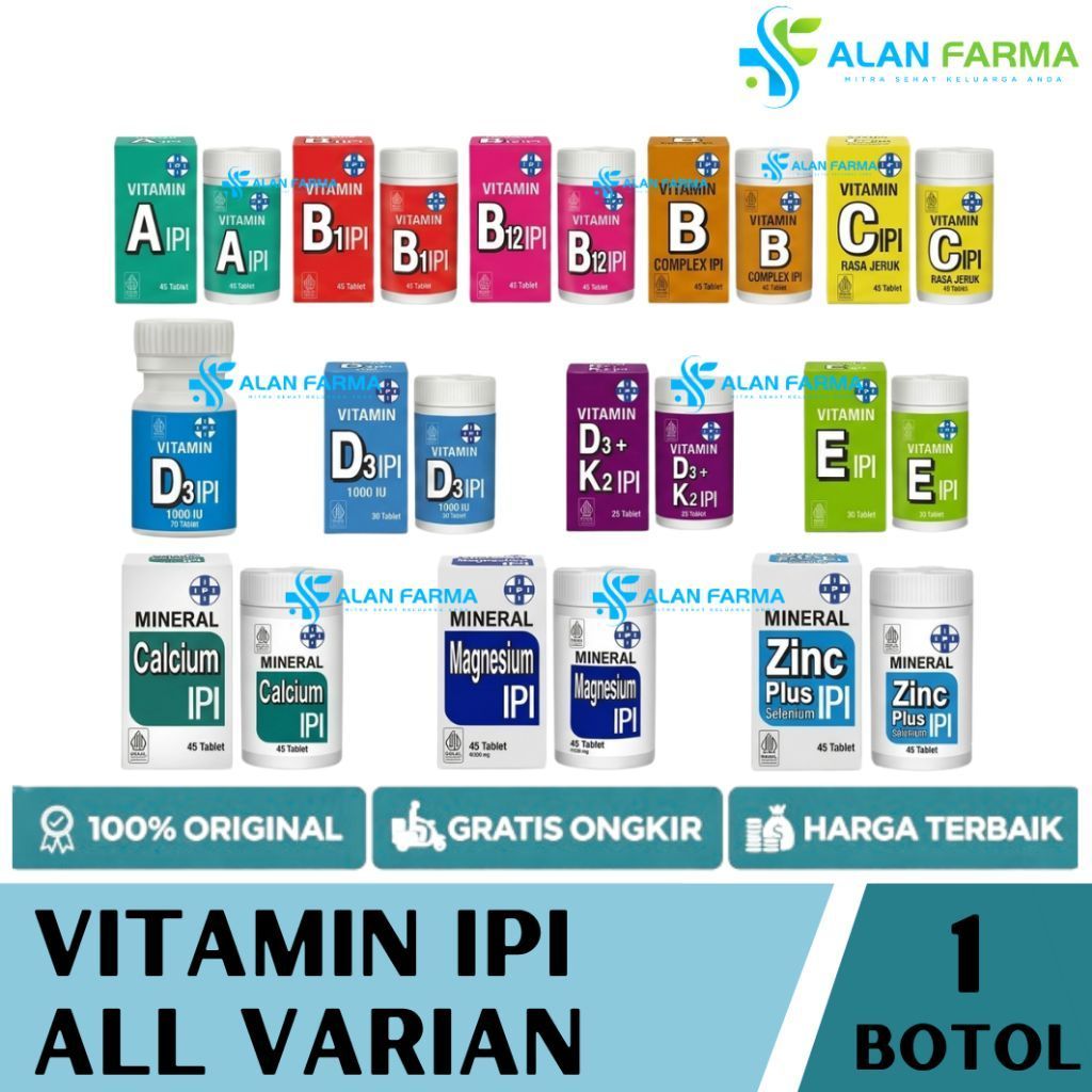 Vitamin IPI | Vitamin IPI ALL Varian | Vitamin IPI Semua Varian | Vitamin D3 + K2