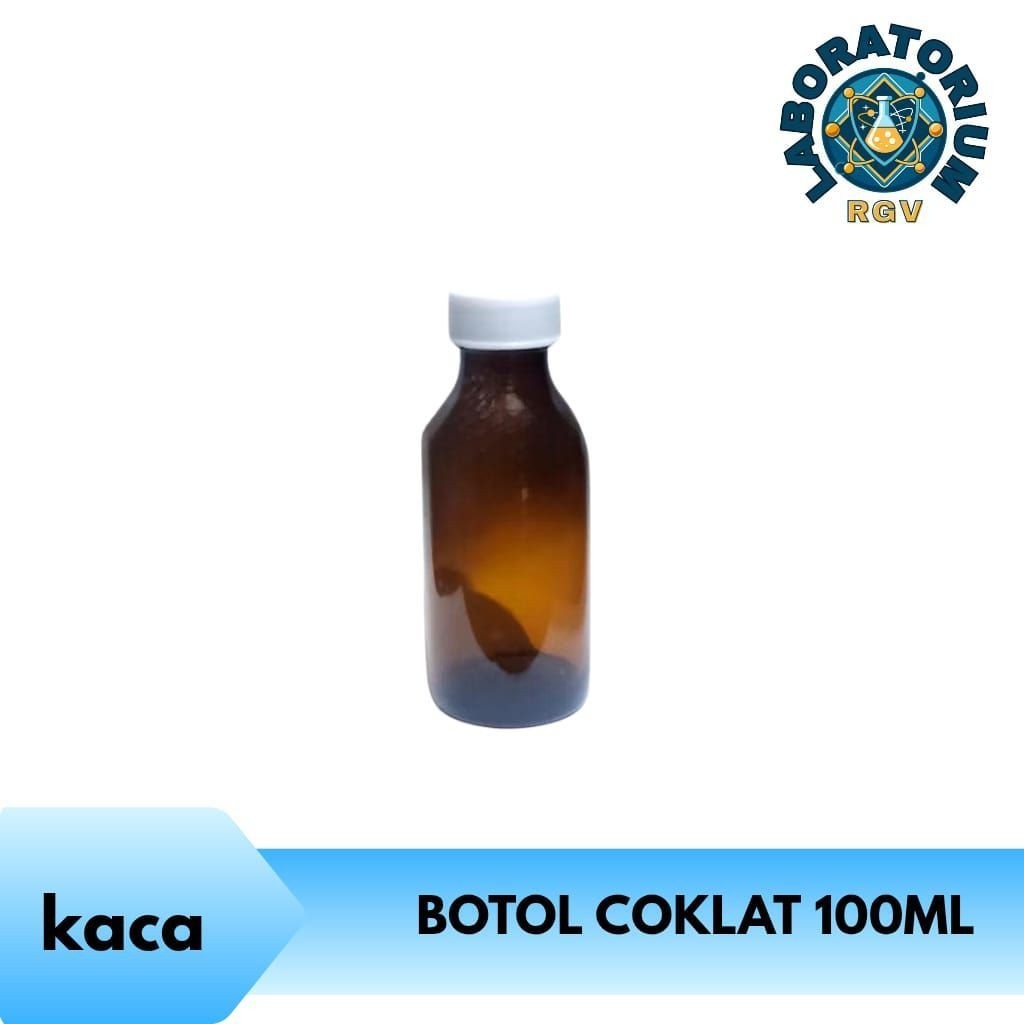 Botol kaca coklat 100ml | Botol 100ml | Botol Amber 100ml - Kaca