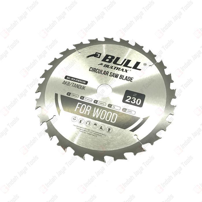 BULL TANDUK 230 x 24T Circular Saw Blade 9 Inch - Mata Gergaji Kayu Bulat TCT TIP Saw