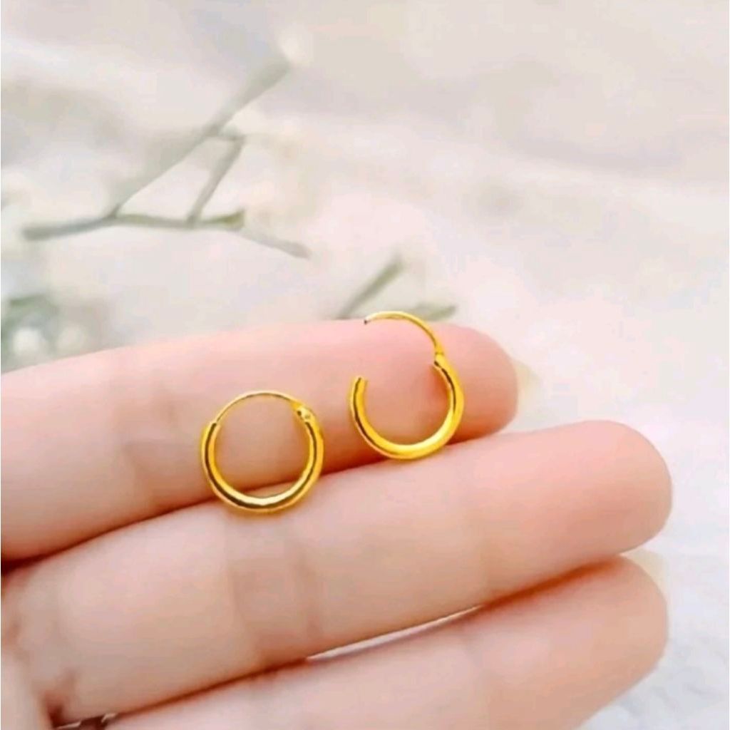 Anting Bayi titanium motif gipsi bulat
