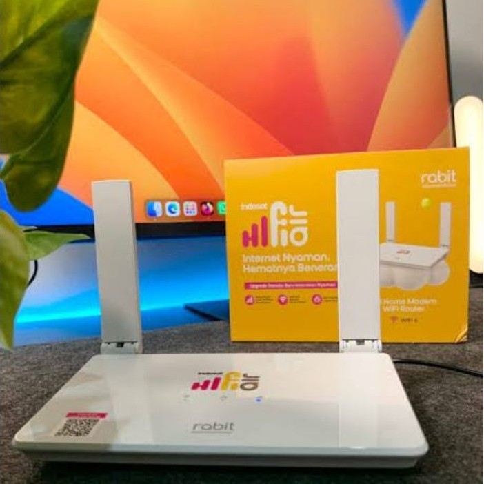 Router WiFi Rabit Hi-Fi Internet Rumah dengan Antena Putih