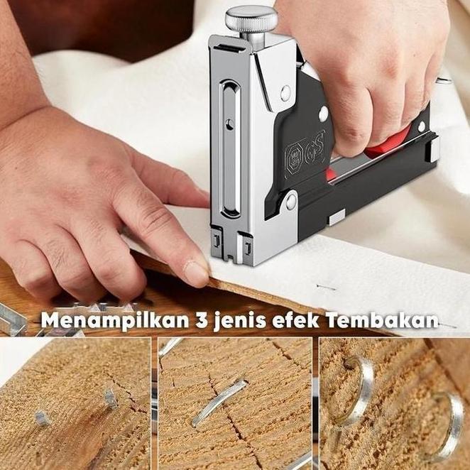 Gratis 600 Paku Stapler 3In1 Gun Serbaguna Staples 3 In 1 414 Mm Tembok Jokmotor Triplek Kayu 3In1 B