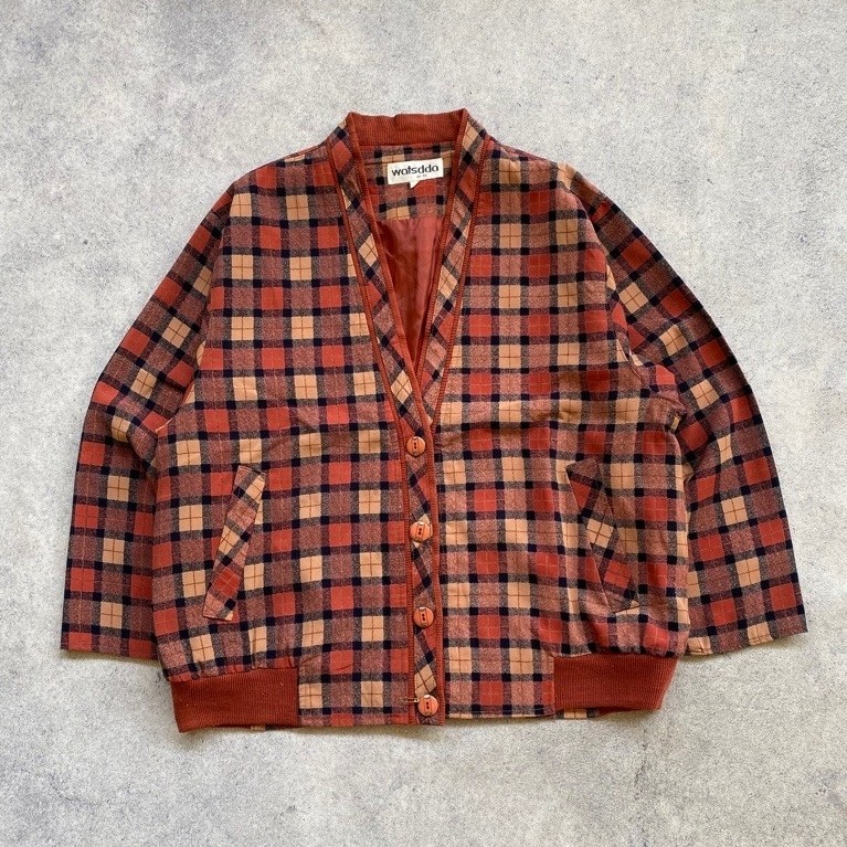 Jacket Cardigan tartan Plaid