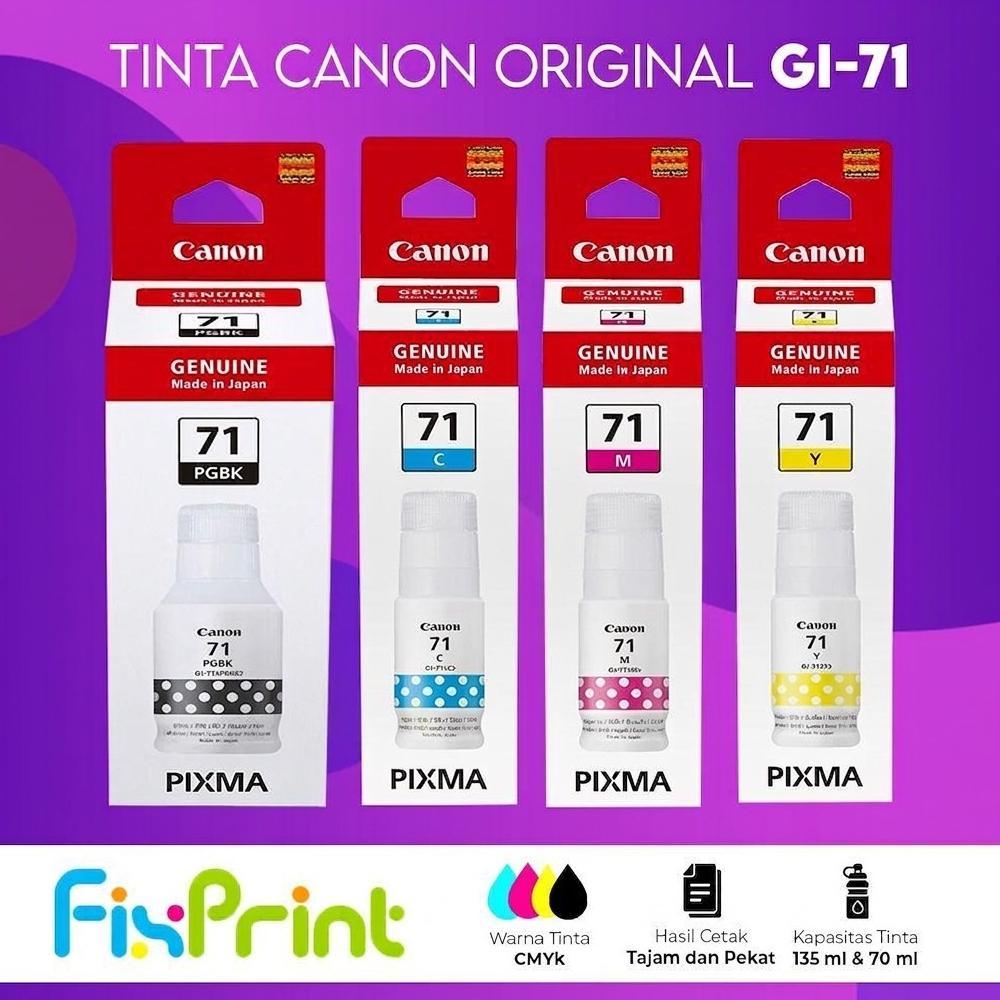 FixPrint Tinta Original GI71 Canon GI-71 Refill Printer G1020 G2020 G3020 G3060 Canon Original Canon