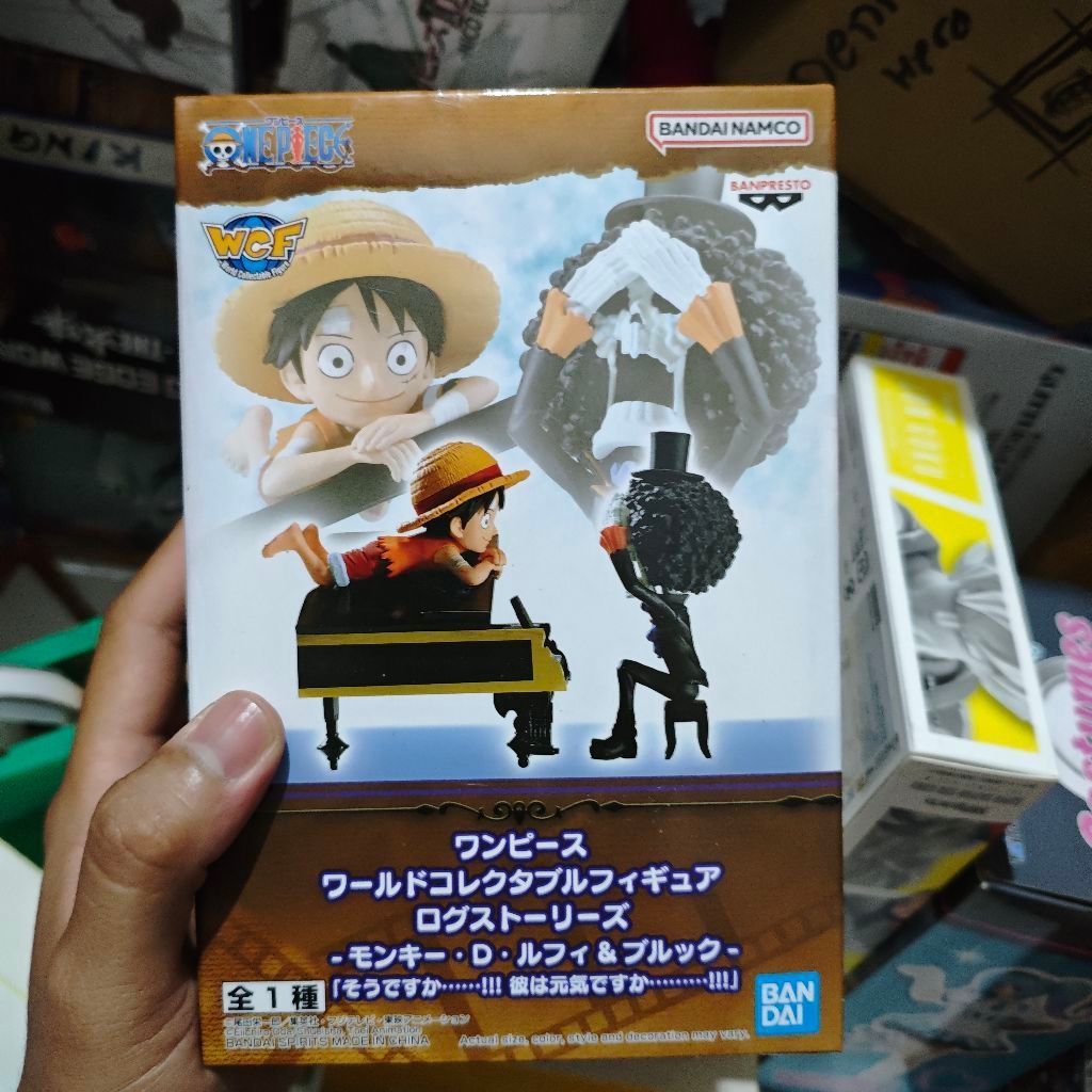 WCF Log Stories Figure Monkey D Luffy & Brook Original Bandai Banpresto