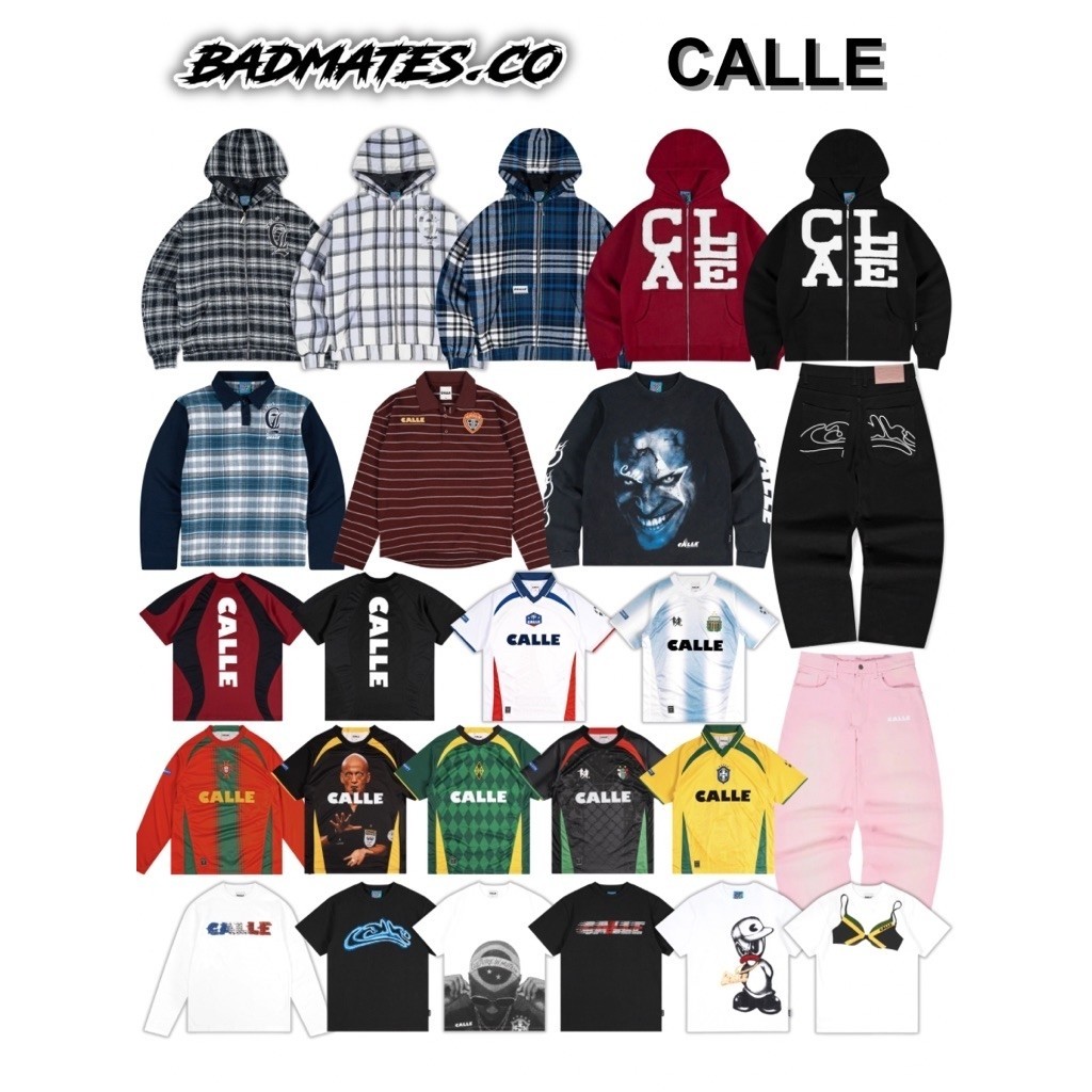 Calle De Larache Zip Flannel, Polo Flannel, Longsleeve Graphic, Denim Black, Mesh Jersey Calle Super