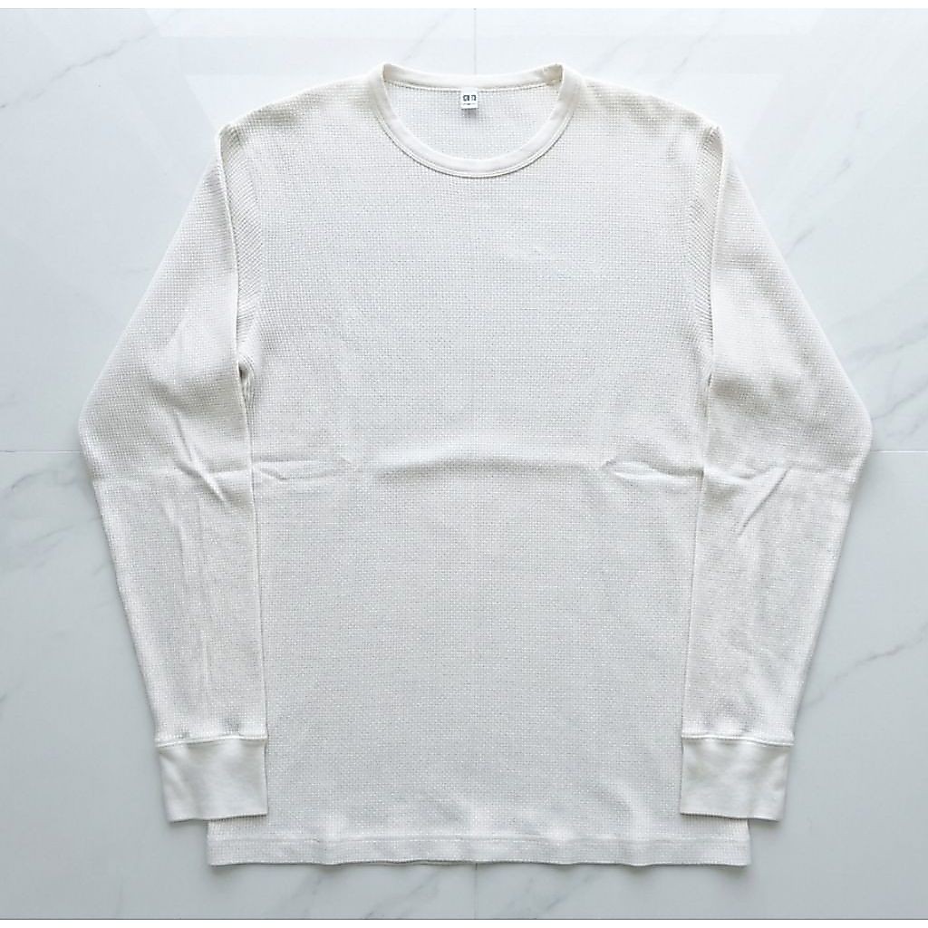 LONGSLEEVE UNIQLO WAFFLE PUTIH