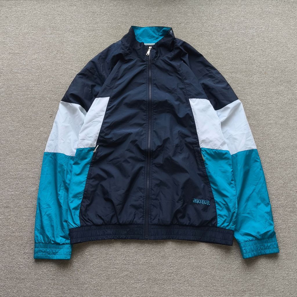 ASICS WINDBREAKER COLOR BLOCK JACKET VINTAGE SZ XL