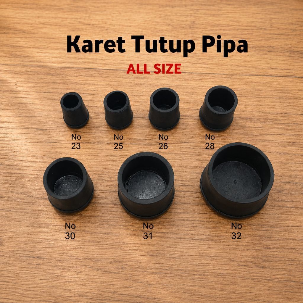 Karet Tutup Pipa Kursi Aluminium Stenlis Bulat Elastis