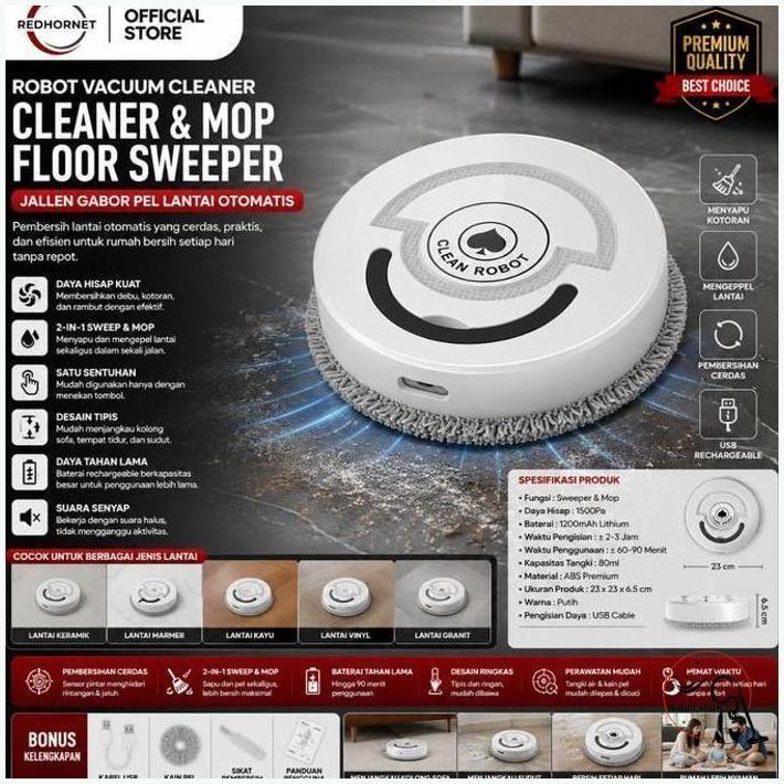 Robot Vacuum Cleaner Cleaner And Mop Floor Sweeper Jallen Gabor Pel Lantai Otomatis Promo