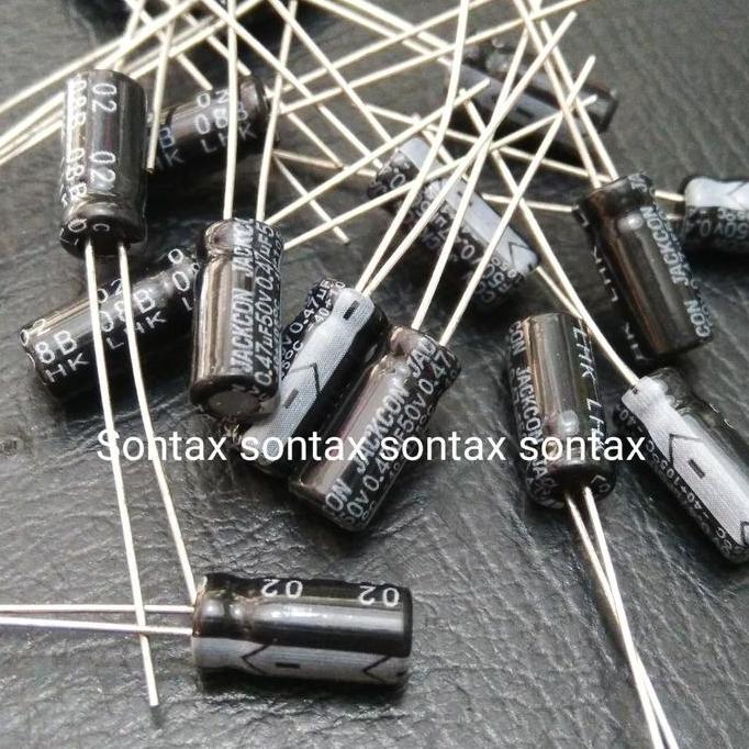 0.47UF 0,47UF 0.47 UF 50V ELCO CAPACITOR KONDENSATOR ELEKTROLIT TAIWAN STX79